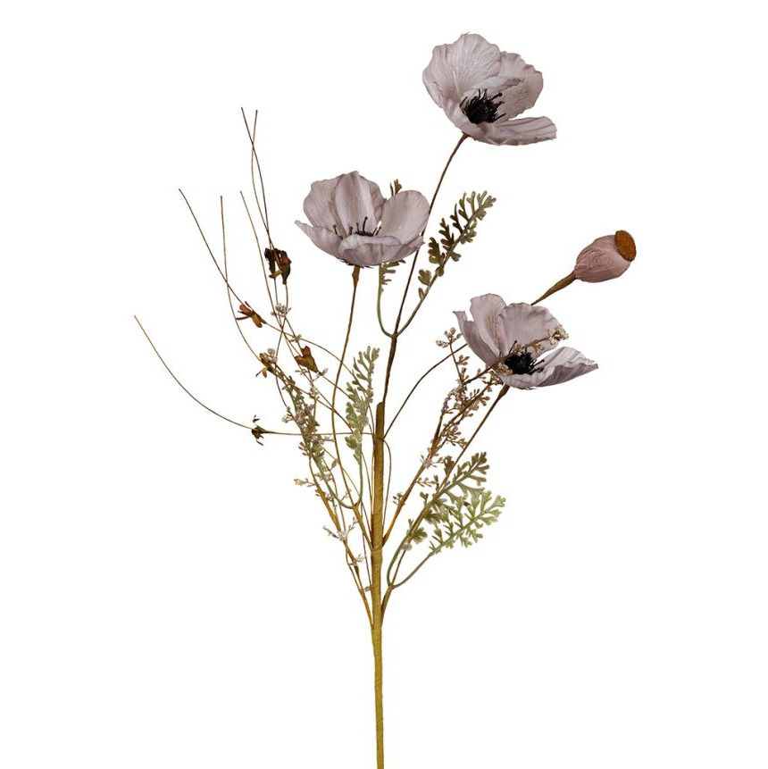 Fleur artificielle pour bouquet Pavot champêtre Mauve 75 cm