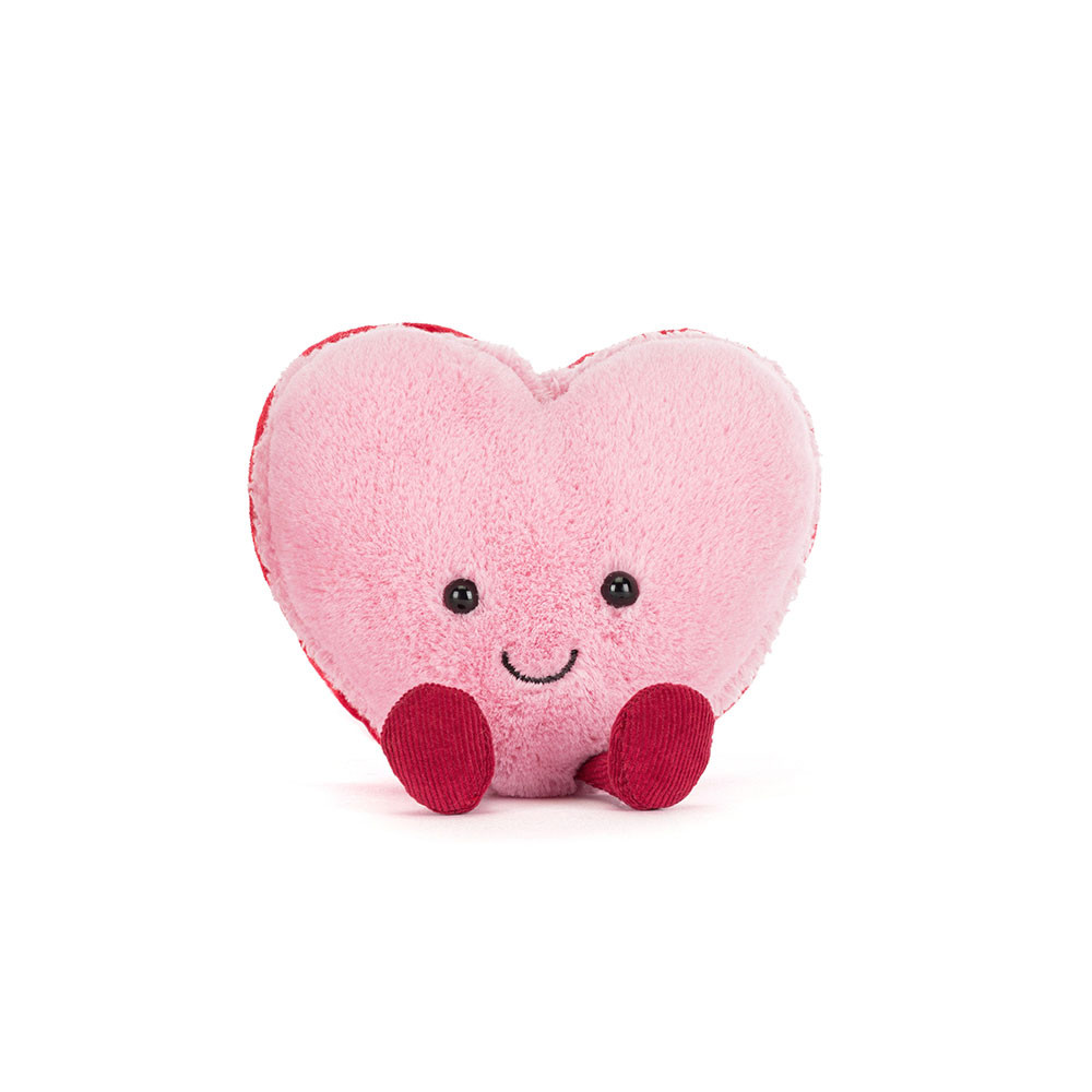 Peluche Jellycat Macaron Cœur - Amuseables Colette Heart Macaron - A4MACHP 13cm