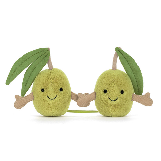 Peluche Jellycat Duo dOlives - Amuseables Pair of Olives - A6OLI 14cm