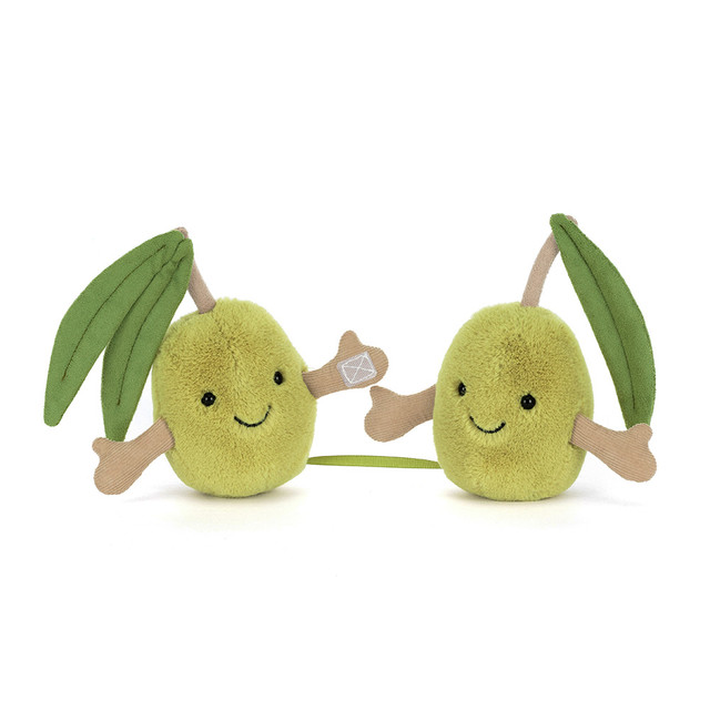 Peluche Jellycat Paire d\'Olives - Amuseables Pair of Olives - A6OLI 14cm
