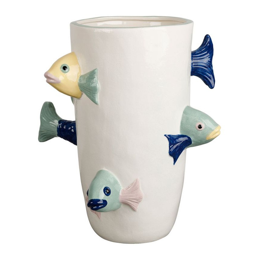 Vase Rivière Multicolore en céramique - Sculpture en Grès Émaillé - 29cm