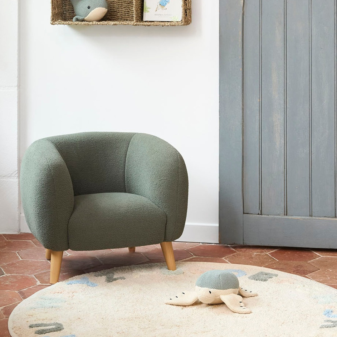 Mini Fauteuil Club enfant Sacha Vert Sauge