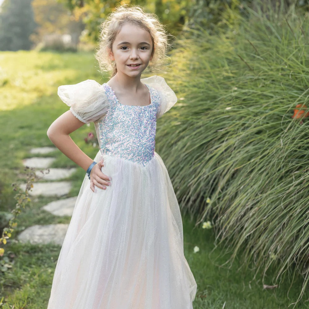 Robe Étincelante Rainbow Sherbet - Taille 3-4 ans