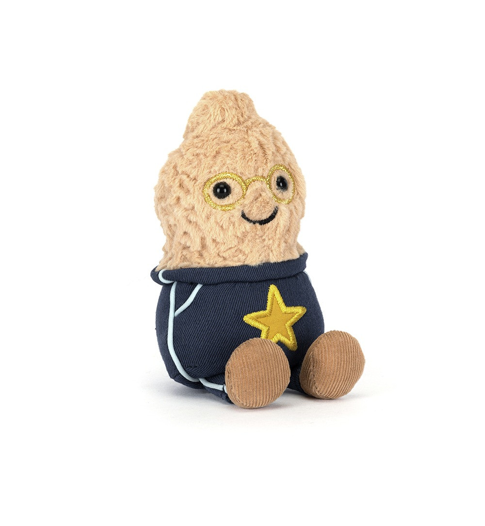 Peluche Jellycat Cacahuète Premier de la Classe - Amuseables Peanut Star Student Outfit - A6PSP 15cm