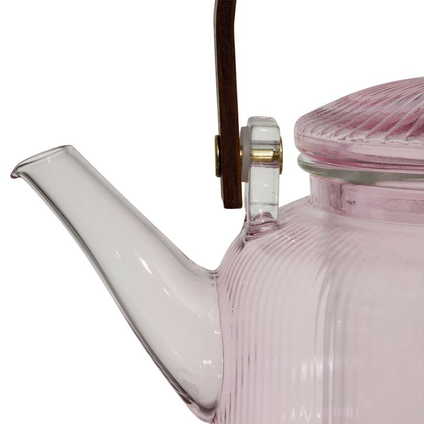 Théière Striée avec filtre Dilacia 85cl en verre borosilicate