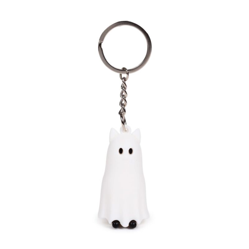 Porte-clés 3D PVC - Chat Fantôme Effrayant