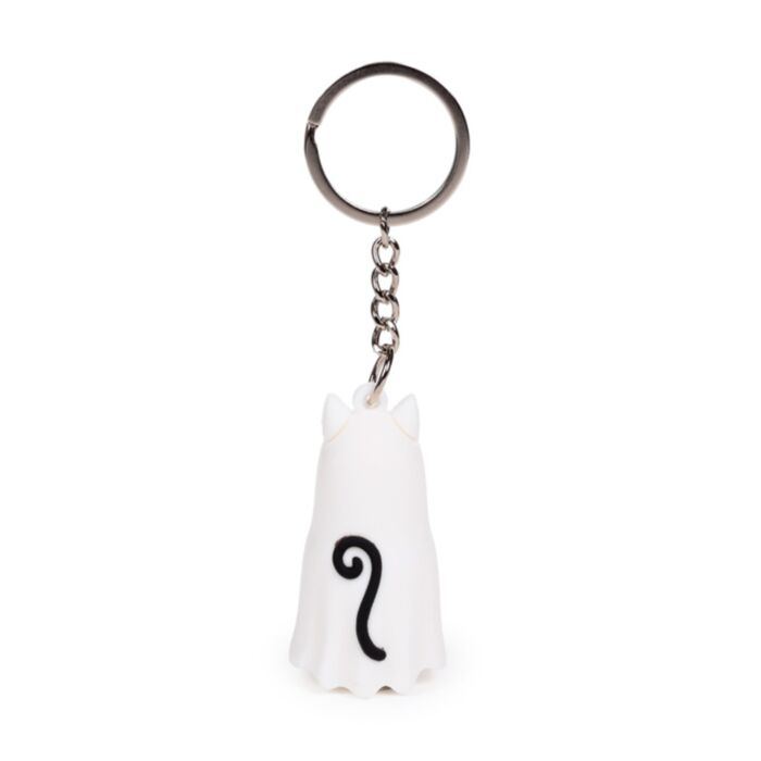 Porte-clés 3D PVC - Chat Fantôme Effrayant