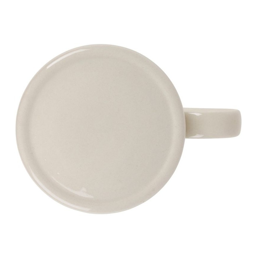 Tisanière en grès écru motif léopard avec filtre inox 30 cl - Ø 8 × H 11 cm