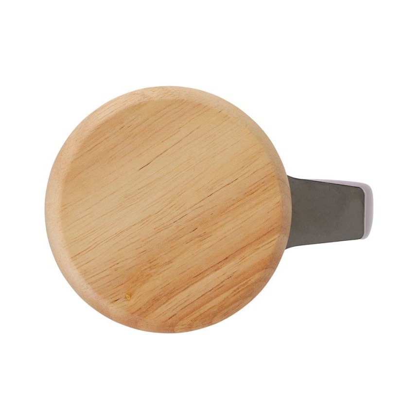 Tisanière en grès lilas avec filtre inox et couvercle en hévéa 45 cl - Ø 9 × H 14 cm