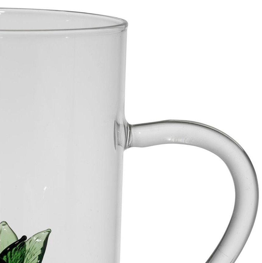 Pichet en verre borosilicate - décor ananas en verre soufflé ambré - 1,3 L - 20 × 12 × H 22 cm