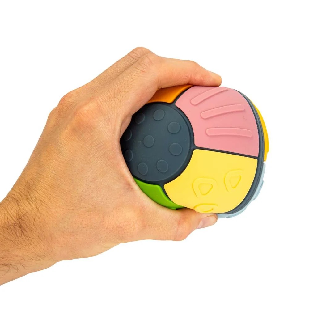 Jouet déveil sensoriel multi-textures en silicone - Dès la naissance