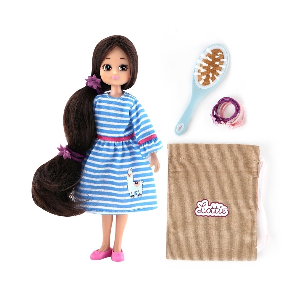 Poupée Lottie Brune avec cheveux longs  Long Hair Doll - Dès 3 ans