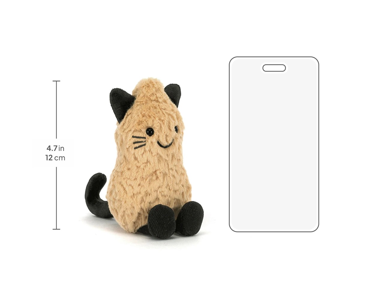 Peluche Jellycat Cacahuète Chat - Amuseables Peanut Cat Outfit 15cm- A6PCT