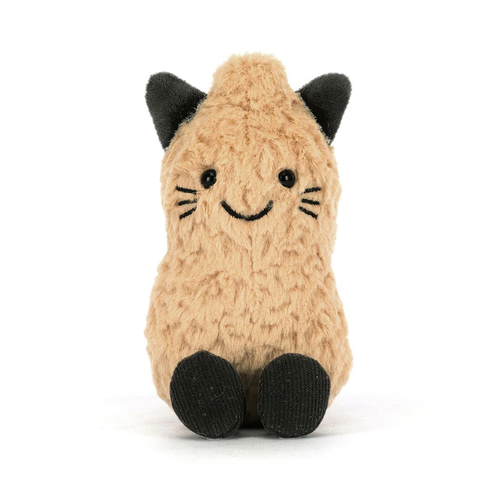 Peluche Jellycat Cacahuète Chat - Amuseables Peanut Cat Outfit 15cm -A6PCT
