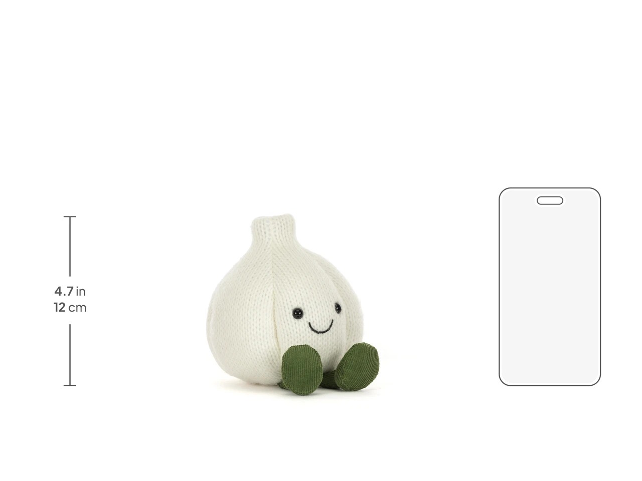 Peluche Jellycat Ginno le Petit Ail Rigolo Amuseables Garlic A4GAR 15cm