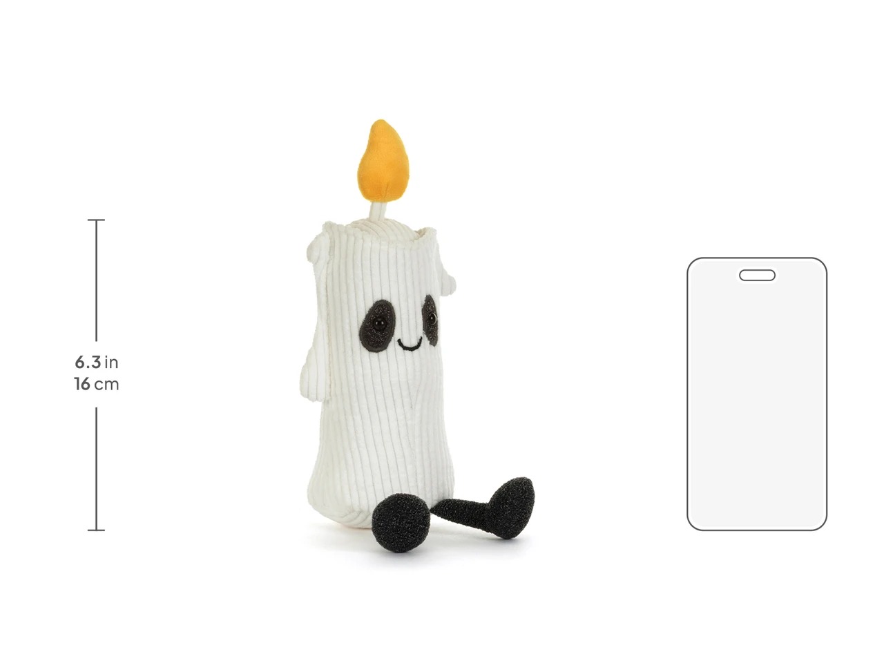 Peluche Jellycat Bougie - Brigitte Paillettes - Amuseables Flickerty Candle A4CAND 19cm