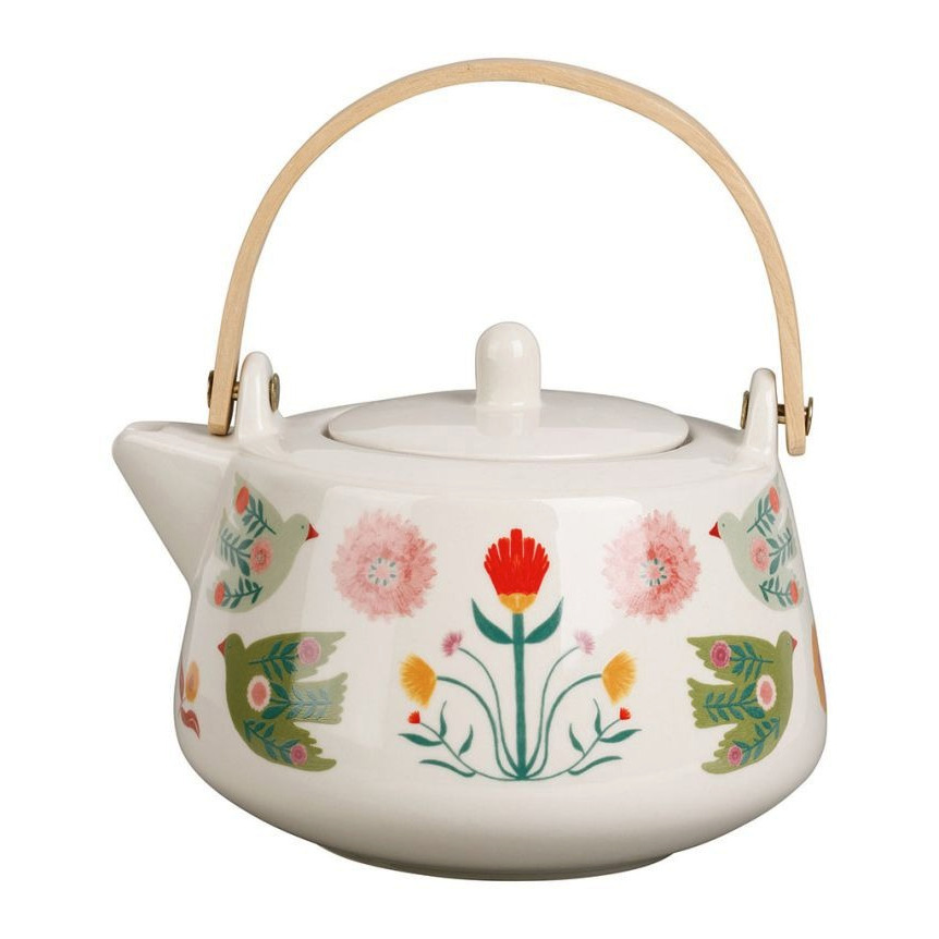 Théière en grès blanc Bohème - 1L