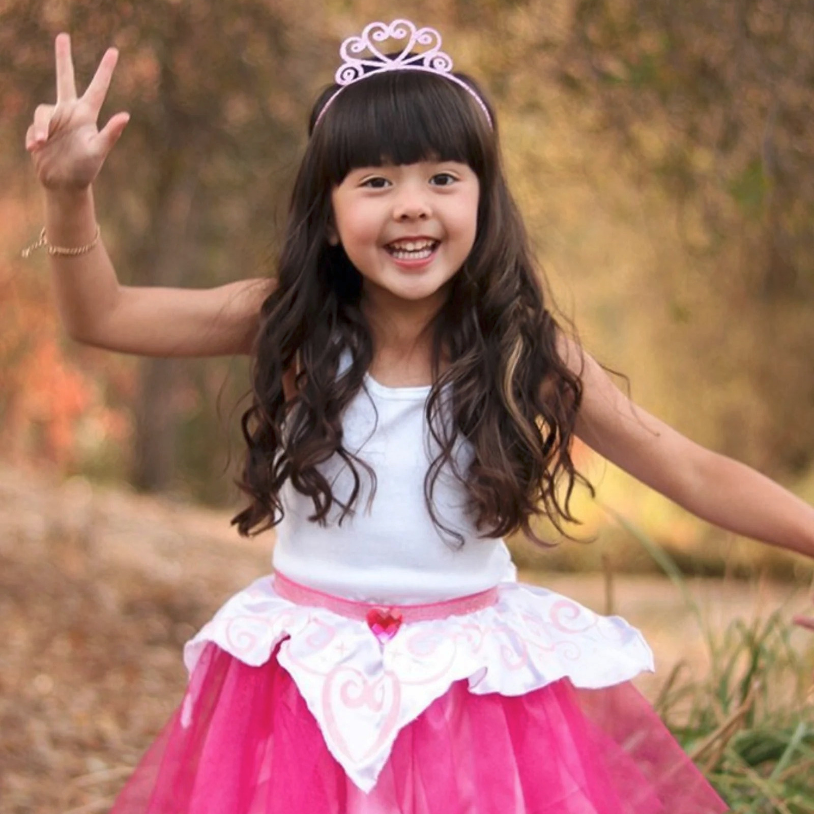 Déguisement enfant Princesse avec diadème - Jupe tutu rose - 4/6 ans