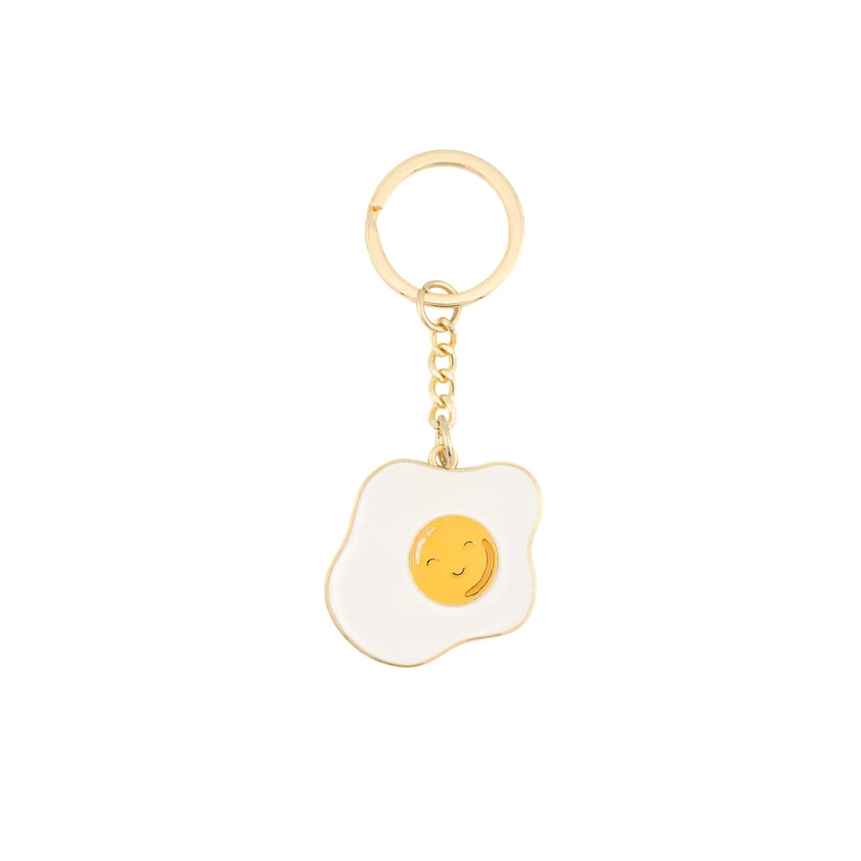 Porte-clés émaillé - Oeuf au plat