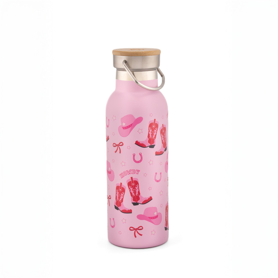Gourde bouteille isotherme Cowboy Rose - 425ml