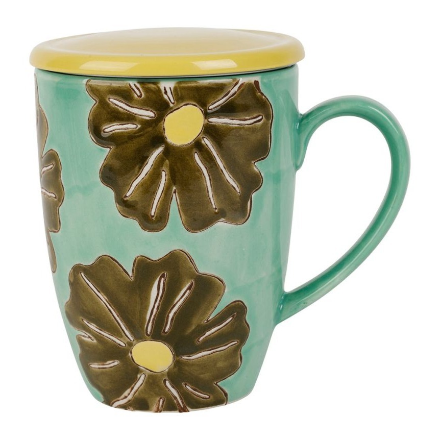 Tisanière avec filtre en Grès 30cl - Turquoise