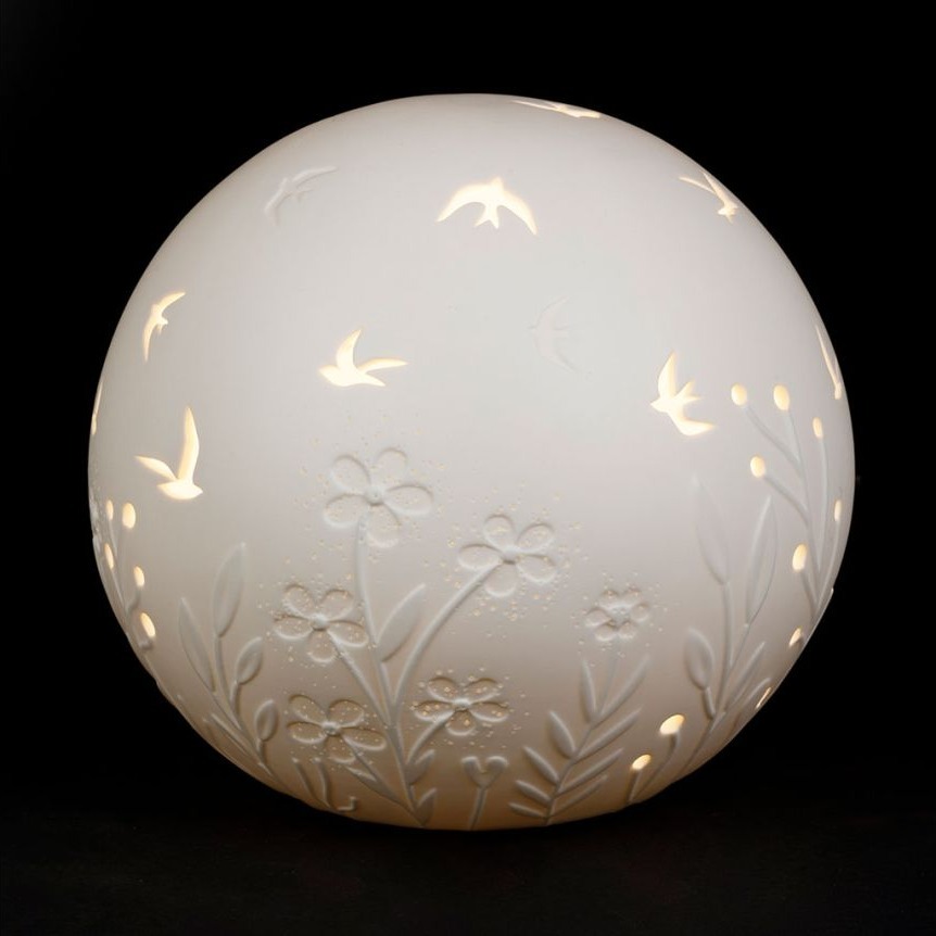 Lampe boule porcelaine 2
