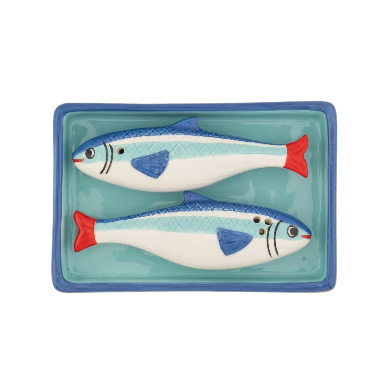 Salière et Poivrières Sardines - 12 x 3,5 x 8 cm