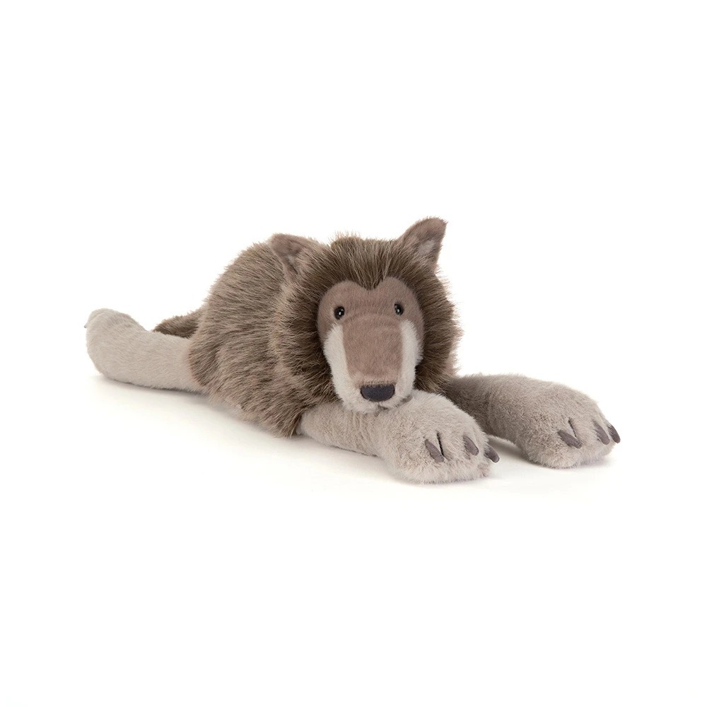 Peluche Jellycat Loup Ulrich allongé - Ulrich Wolf - WOL1W 40 cm