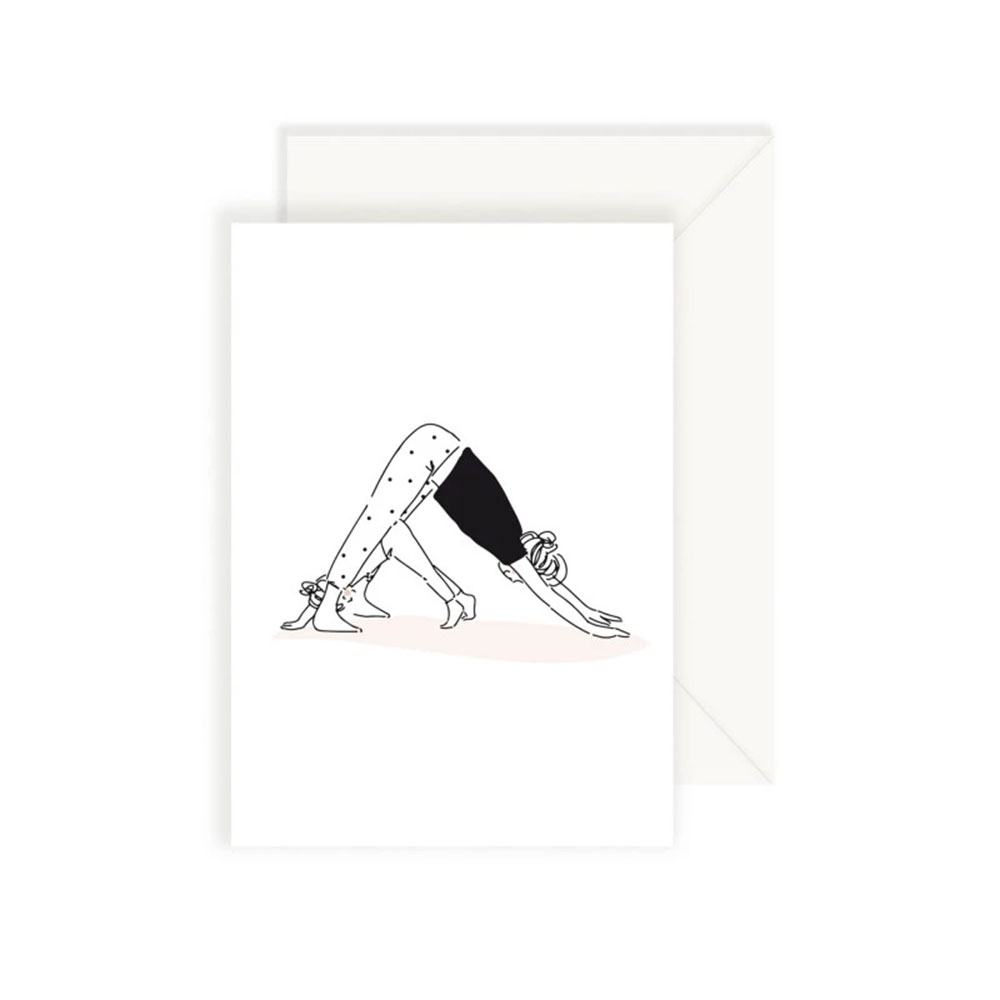 carte-postale-decorative-originale-yoga-posture-du-chien