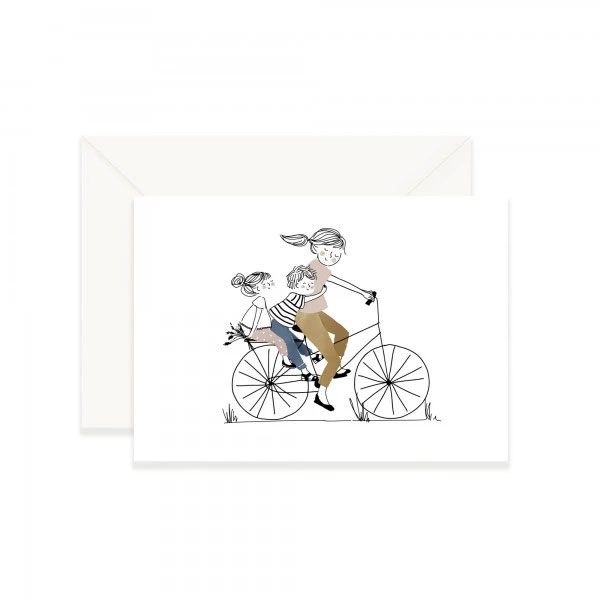 carte-postale-decorative-ballade-a-velo-mere-fils-et-fille