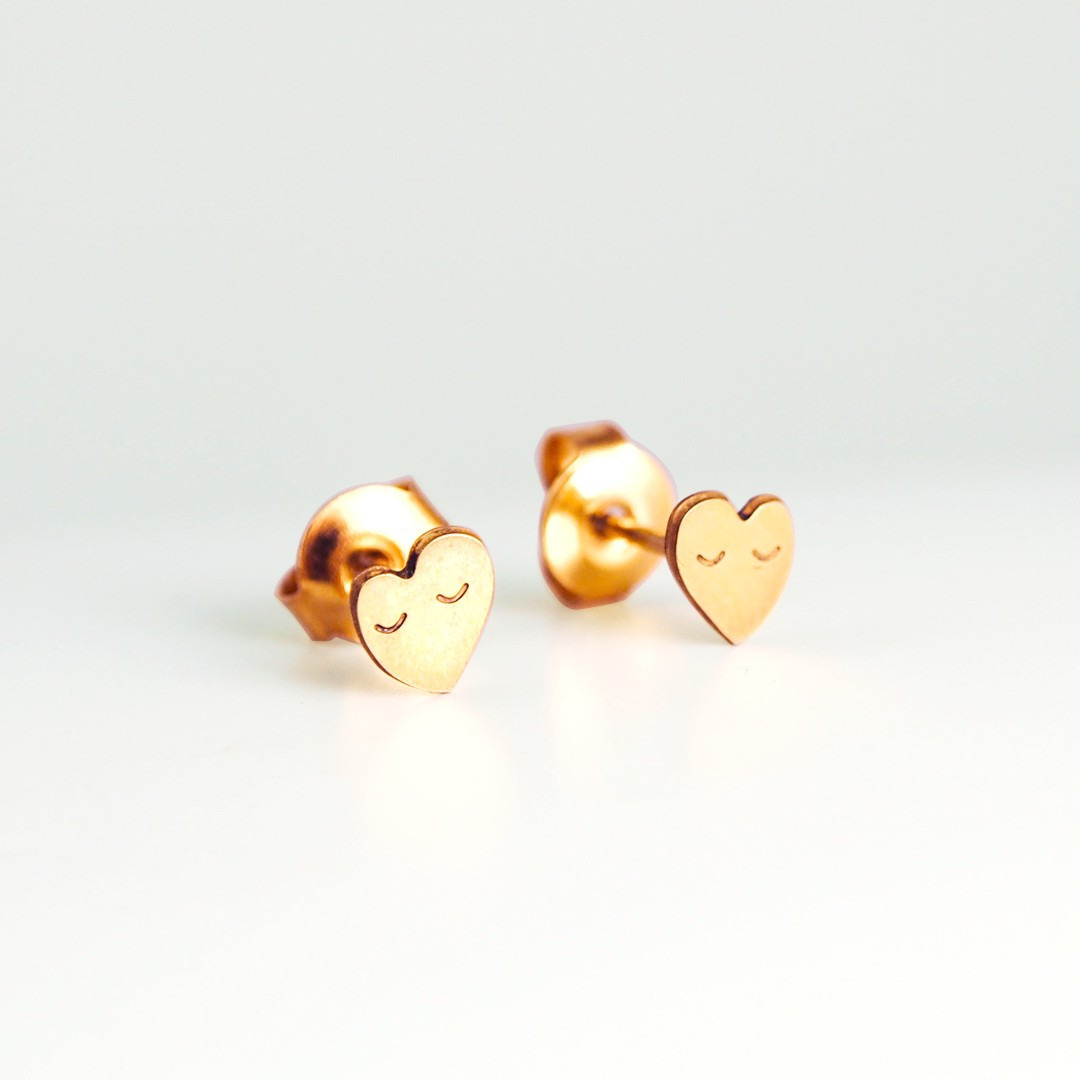 Boucles d\'oreilles plaquées Or Coeurs