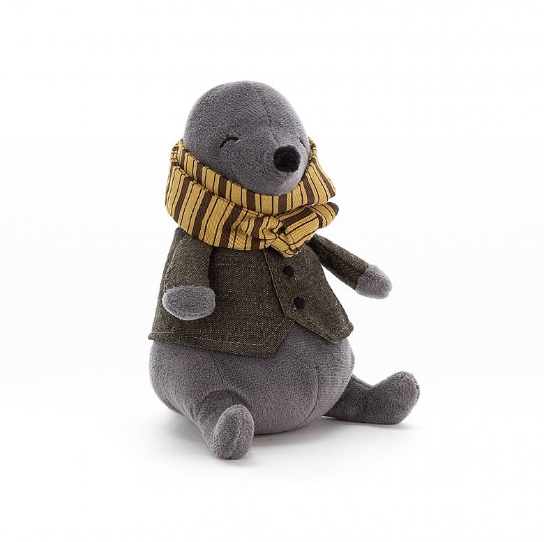 Peluche Jellycat Taupe - Riverside Rambler Mole - RIV3M 17 cm