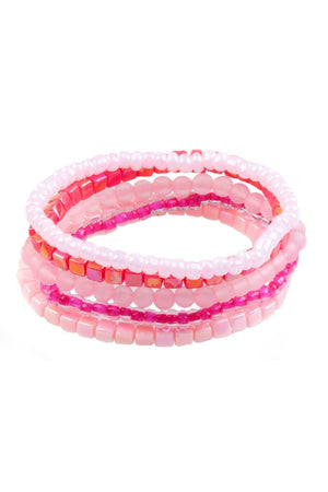 Ensemble de 5 bracelets, mauve:lila