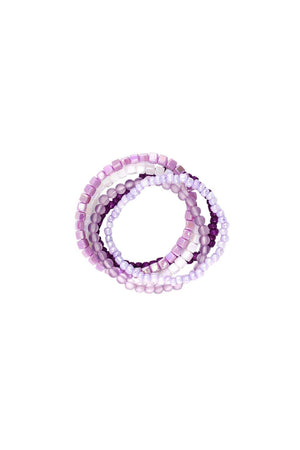 Ensemble de 5 bracelets, mauve:lila 2