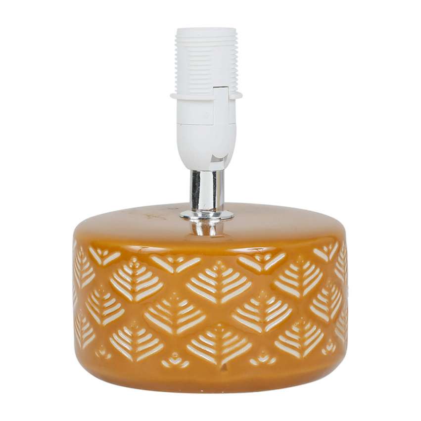 Lampe graphique terracotta+beige d12-16xh21.5cm-e14-cable 1.50m ceramique+jute