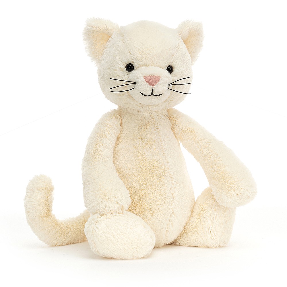 Peluche Jellycat chat - Bashful Cream Kitten - BAS3KIT 31 cm