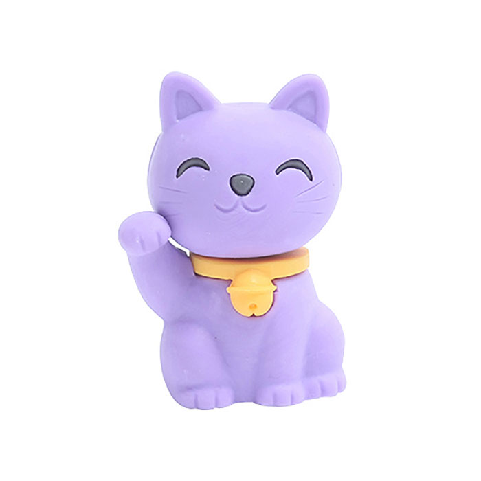 gomme-iwako-lucky-cats-chat-porte-bonheur-japonais-manekineko-violet