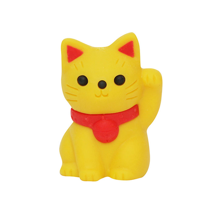 gomme-iwako-lucky-cats-chat-porte-bonheur-japonais-manekineko-jaune