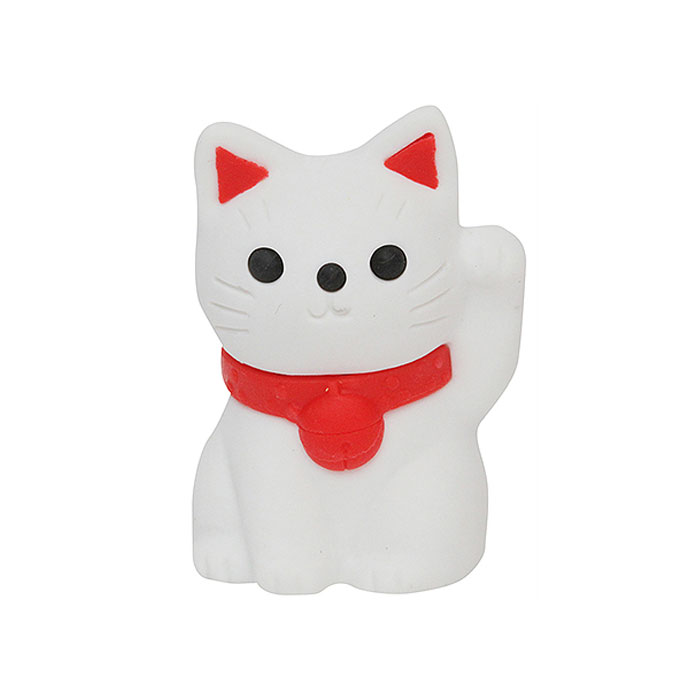 gomme-iwako-lucky-cats-chat-porte-bonheur-japonais-manekineko-blanc-rouge