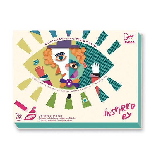 Jeu Créatif 4 à 99 ans - Collages et Stickers Inspired by Tetes au carré - Pablo Picasso