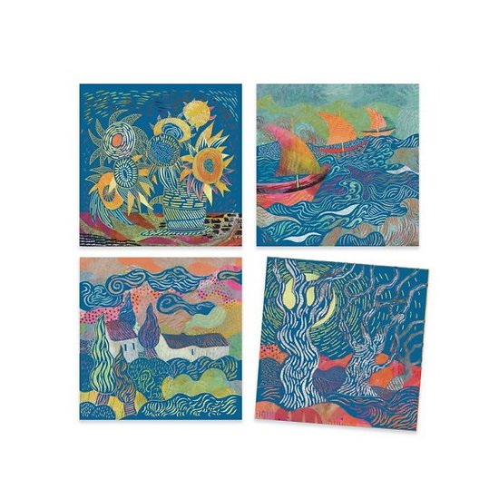 Jeu Créatif 5 à 99 ans - Cartes à Gratter Inspired by Le  Sud - Vincent Van Gogh