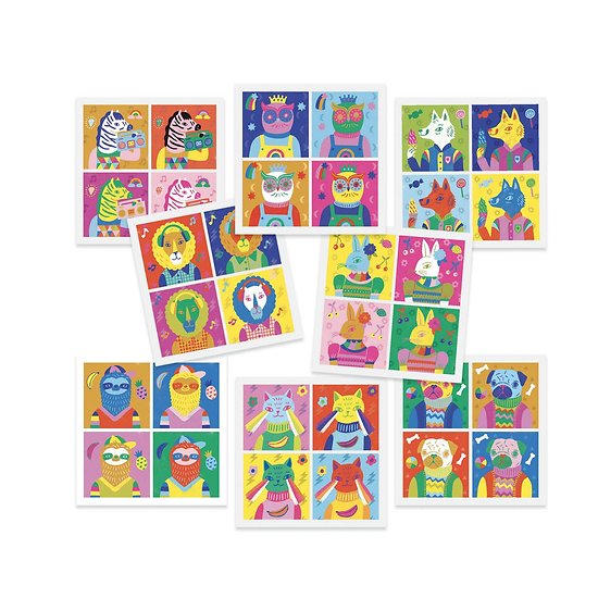 Jeu Créatif 5 à 99 ans - Créer avec des stickers Inspired  by Totally Pop - Andy Warhol