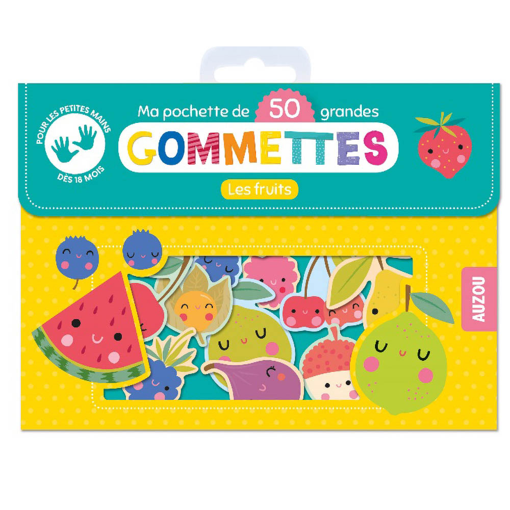 50 grandes gommettes bébé - Fruits