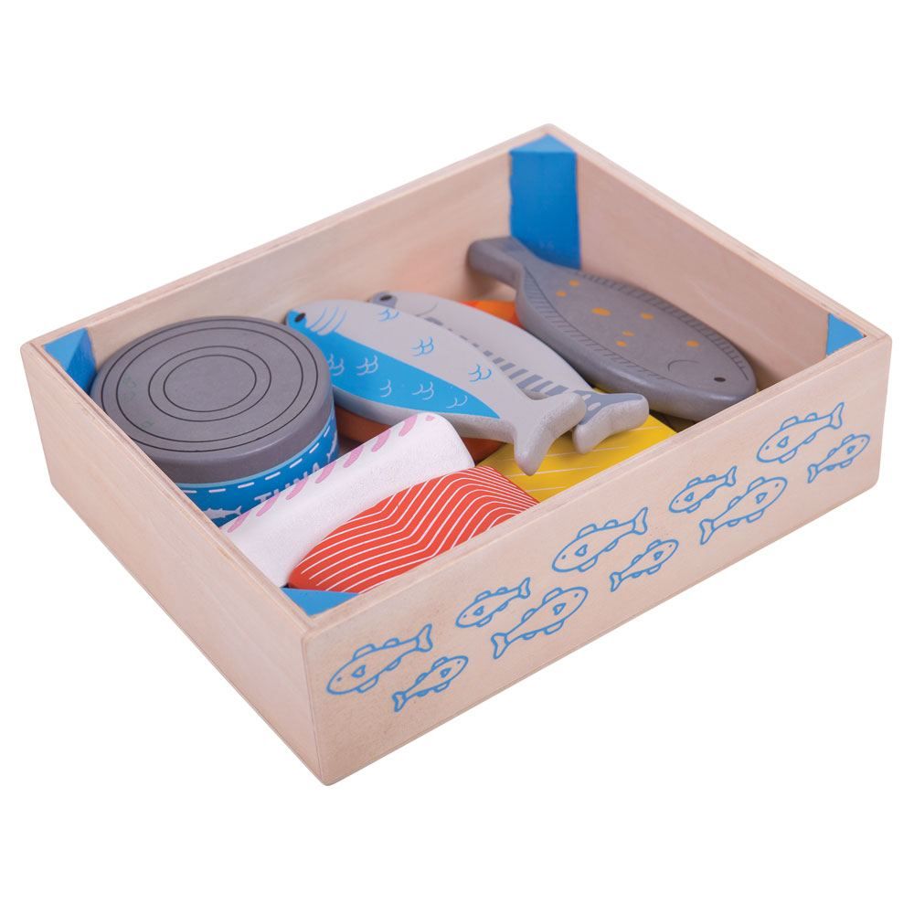 Jouet dinette en bois - Le panier du poissonnier