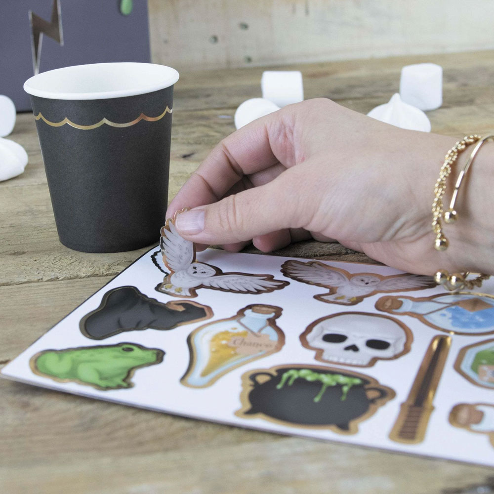 40 stickers décoratifs imprimés style Harry Potter