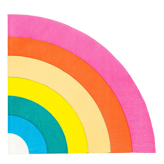 Serviette en papier en forme d'Arc en ciel - Lot de 16