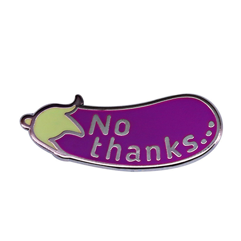 Pin\'s original Emoji Aubergine - No Thank\'s...