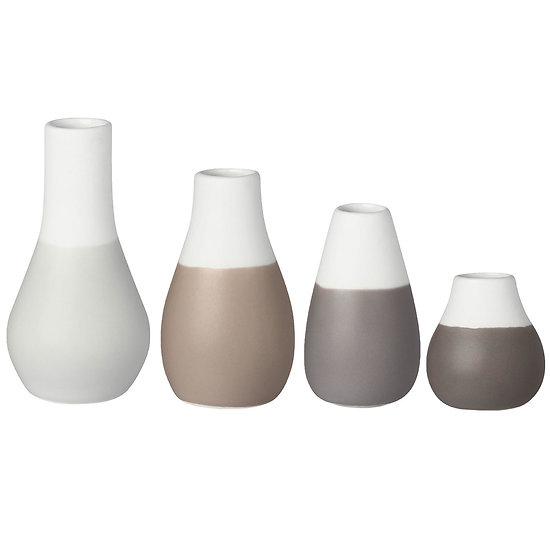 Mini vases pastel lot de 4 - porcelaine