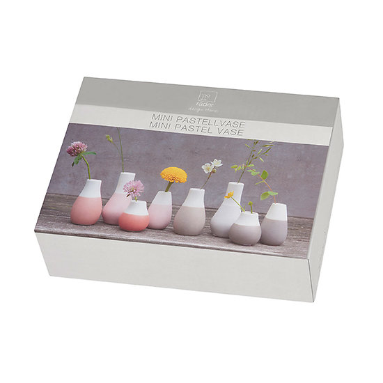 Mini vases pastel lot de 4 -  porcelaine