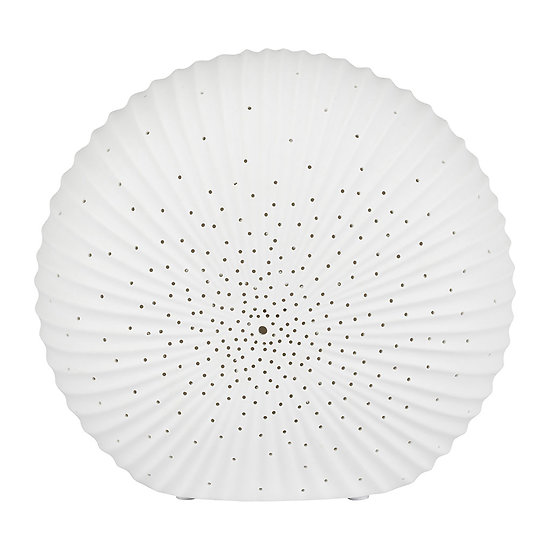 Lampe porcelaine blanche décorative à poser - Disque